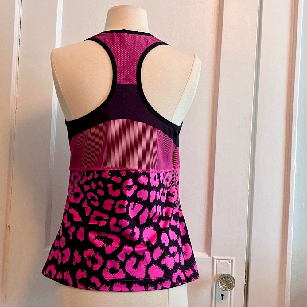Stella McCartney x Adidas Hot Pink & Black Barricade Active Tank / Gym Top LARGE - Picture 6 of 10